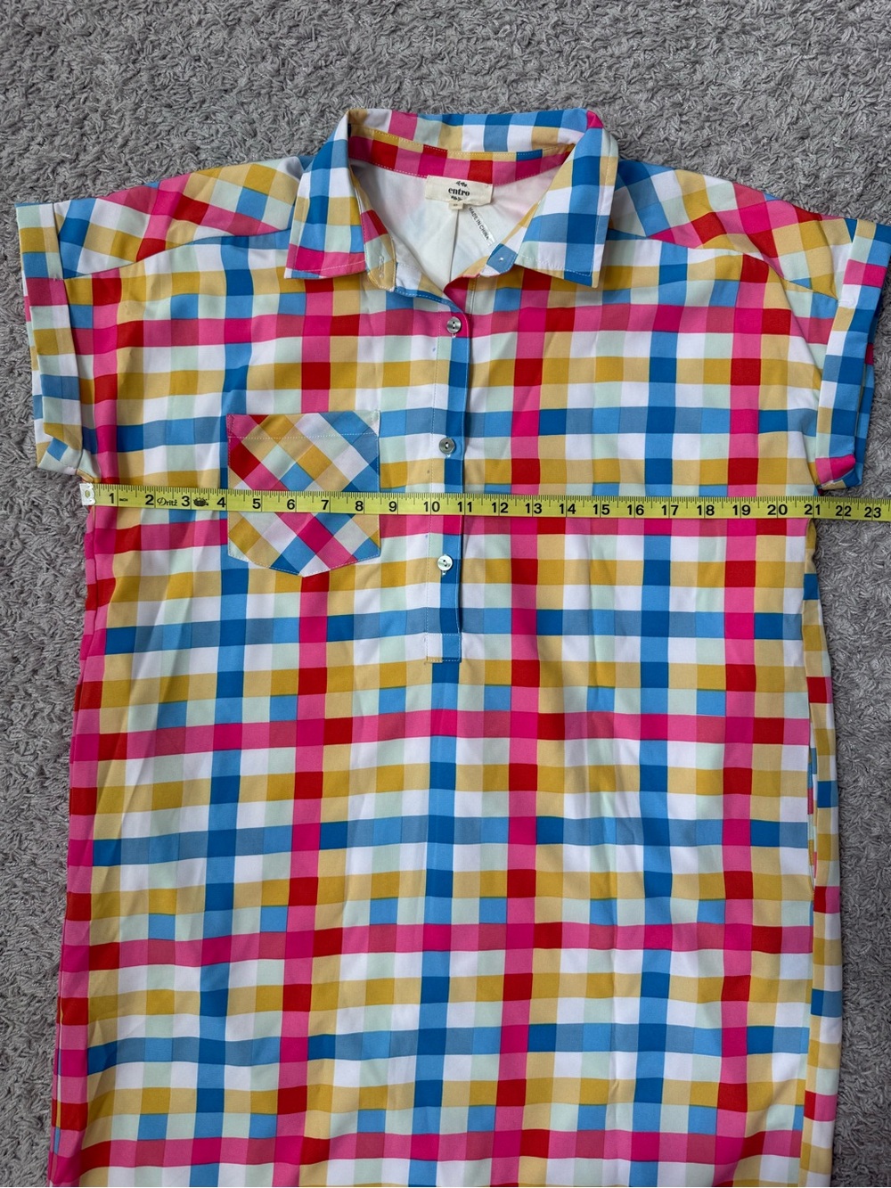 entro Multicolor Gingham Shirt Dress - Picture 12 of 14